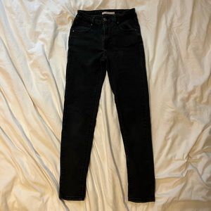 Black Levi High Rise Skinny Jeans 721